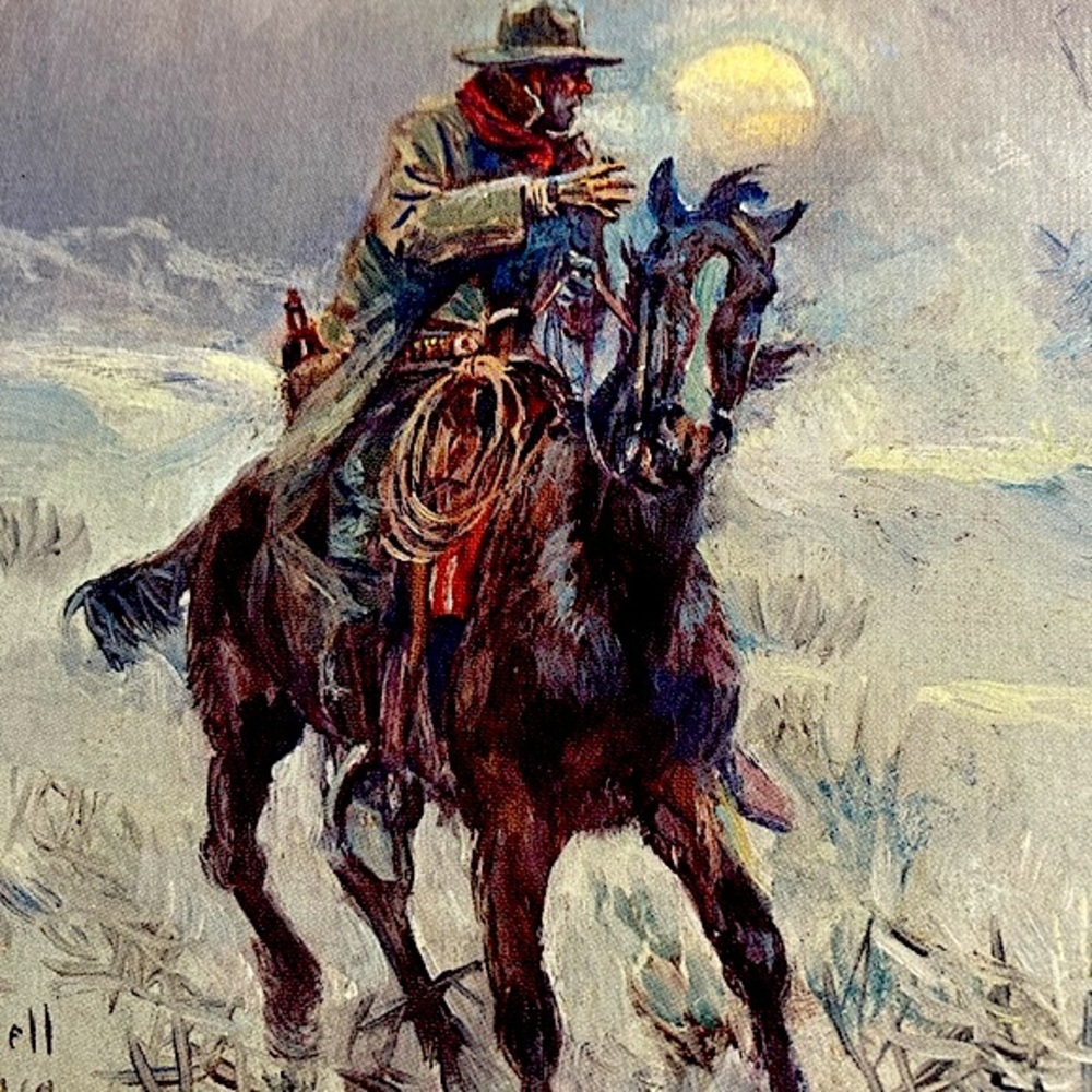 Cowboy Christmas Cards New in Box Set of 6